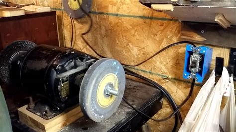 To wire the switch, you need to attach the incoming hot power wire (usually black for residential wiring) for the switch to one of the two brass screws. Wiring in an on off electrical switch for motor and circular metal brush with grinder attachment ...