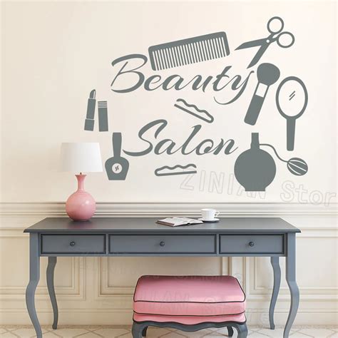 Beauty Salon Decal Sticker Hairdressing Hair Salon Vinyl Decor Mural Art Wall Stickers Makeup