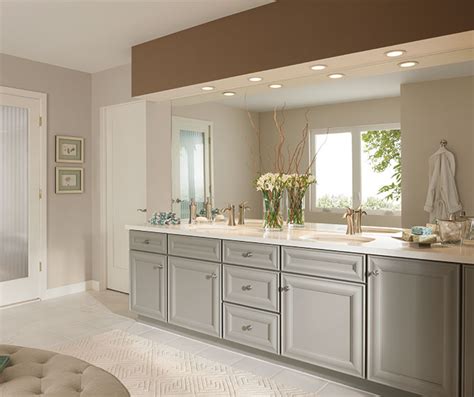 Clear coat finish on all sides and edges; Off White Bathroom Cabinets - MasterBrand