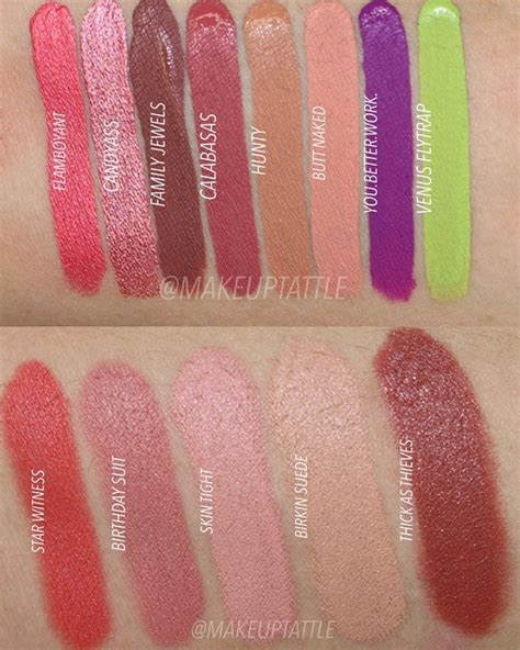 Jeffree Star Swatches On Instagram Chrome Collection Swatches By