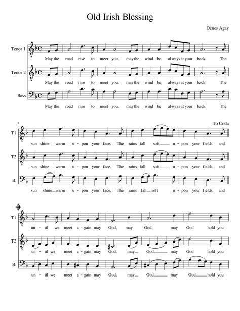 Old Irish Blessing Sheet Music For Voice Download Free In Pdf Or Midi