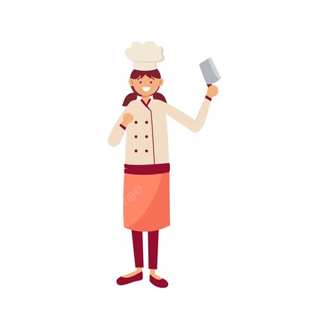 Cute Female Chef Clipart Transparent Background Female Chef In Cartoon