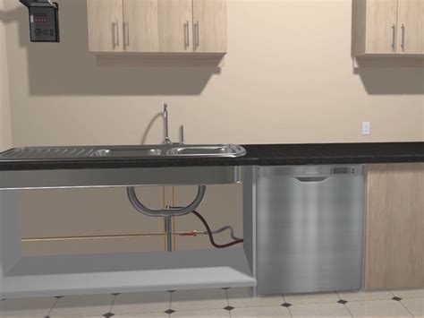 Placing the dishwasher near the kitchen sink means the water and drain lines can be have an electrician install a new circuit breaker in the service panel and make the final wiring connections. How to Install a Built In Dishwasher: 6 Steps (with Pictures)
