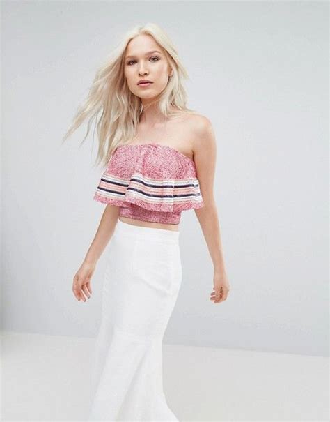 Pin By Merry Polly On Asos Frill Top Embellished Crop Top Latest