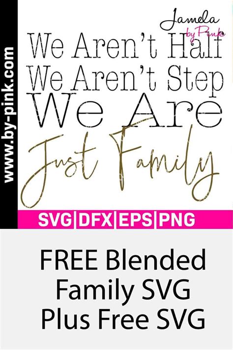 Download We Are Just Family Free SVG for Family Wall Art ⋆ by Pink ...