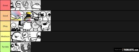 Let us know in the comment if you know of some the better tier champs to rank if you haven't got. asdfmovie Tier List Tier List - TierLists.com
