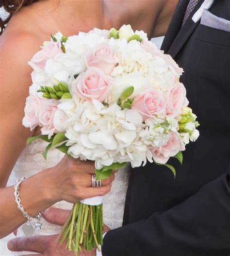 Bridal Bouquet With Hydrangeas Roses And Freesia Hydrangea Bridal