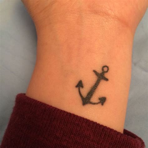 Simple Anchor Tattoo On Wrist Hebrews 619 We Have This Hope As An