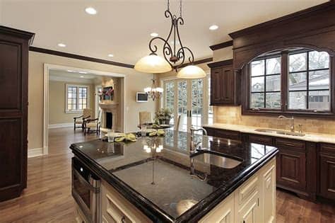 This includes backsplash and tile work. 143 Luxury Kitchen Design Ideas | Black granite kitchen ...