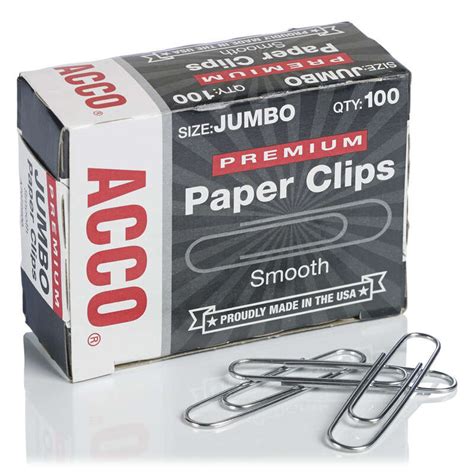 Acco Jumbo Paper Clips 100 Pk Ace Hardware