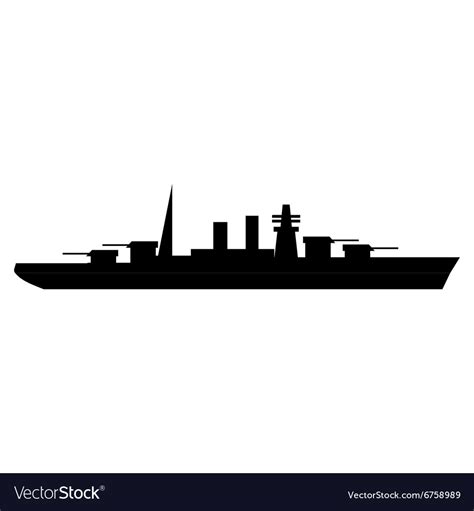Warship Simple Icon Royalty Free Vector Image Vectorstock