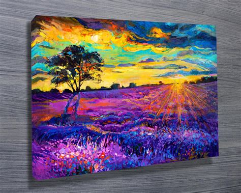 Abstract Purple Landscape Canvas Print