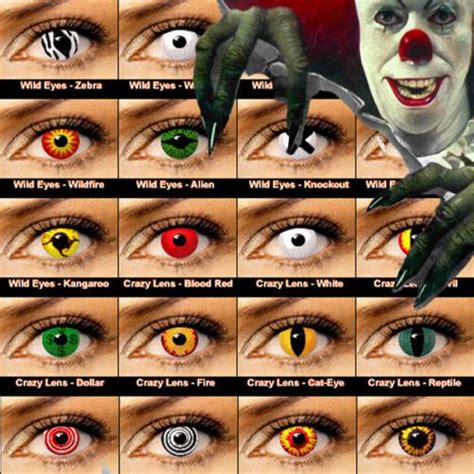 Halloween Crazy Colored Contact Lenses Coloured Contacts Lens Color