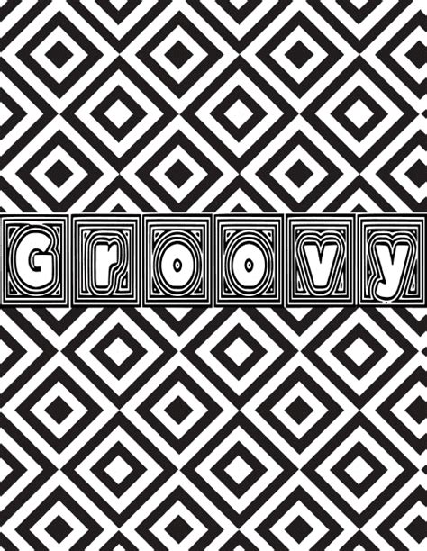 Groovy Pattern Coloring Page Download Printable Pdf Templateroller