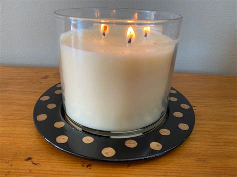 Hand Painted Candle Plate Etsy