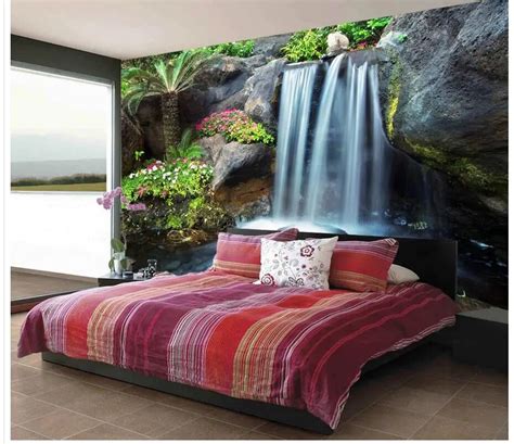 Custom Any Size 3d Aesthetic Landscape Waterfall Wallpaper 3d Murals