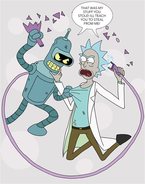 Bender Vs Rick Sanchez Rick Sanchez Rick And Morty Rick