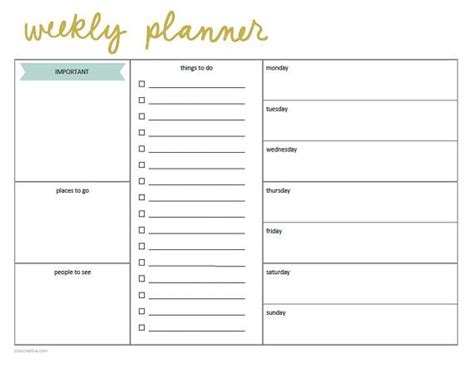 Digital Weekly Planner Weekly Planner Digital Weekly Planner Planner