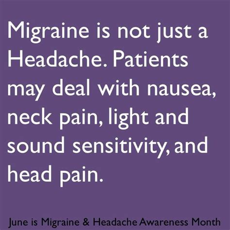 Migraine Is Not Just A Headache Hey You Forgot The Sensitivity To