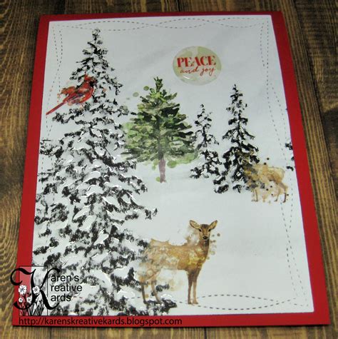 Karens Kreative Kards More Cas Christmas Cards With Penny Black And