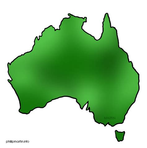 Free Australia Clip Art By Phillip Martin Australian Map Australia
