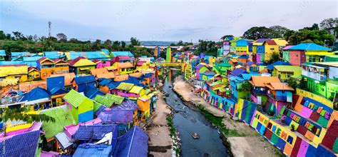 Kampung Warna Warni Jodipan The Village Of Color In Malang Indonesia