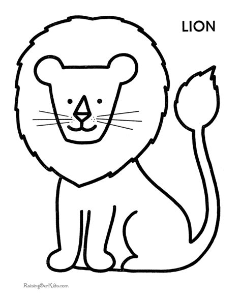 Cute Lion Coloring Page Coloring Home