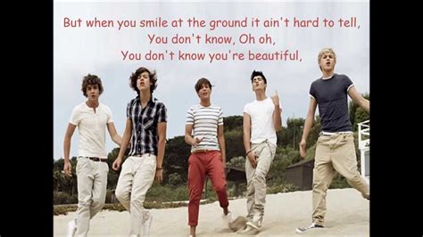 What Makes You Beautiful One Direction Lyrics Pictures Youtube