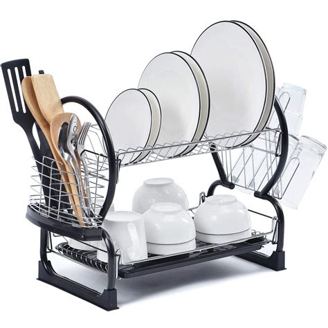 Buy Kingrack Dish Drainer2 Tier Dish Rackeasy Assemble Large Capacity Dish Drying Rack With