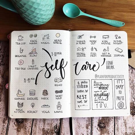 24 Self Care Bullet Journal Spreads Beautiful Dawn Designs