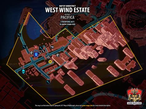 West Wind Estate Map Pacifica Cyberpunk 2077 Cp77