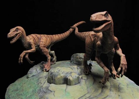 Jurassic Model Kit Park Plastic Velociraptor Gallery Dakkadakka