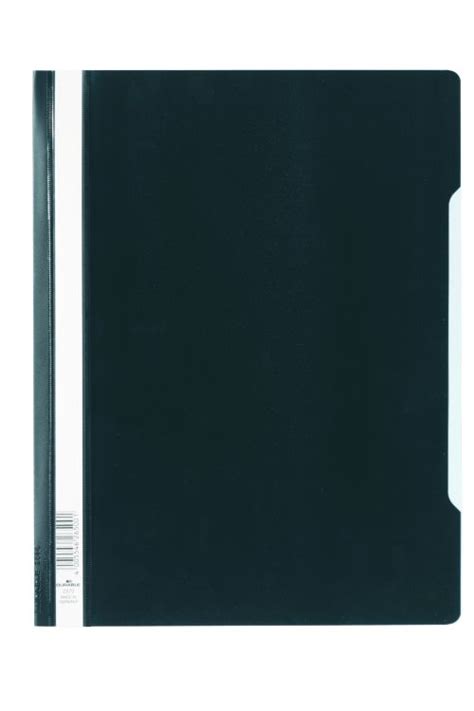 Durable Clear View Report Folder Extra Wide A4 Black Pack 50 257001