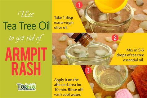 Tea Tree Oil To Treat Armpit Rash Armpit Rash Rashes Remedies