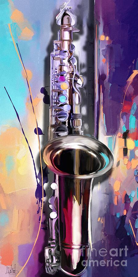 Saxophone Painting By Melanie D