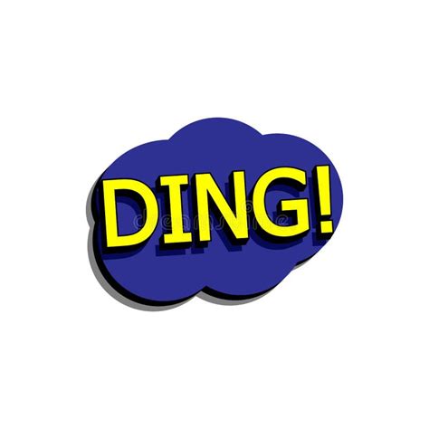 Comic Speech Bubble With Expression Text Ding Vector Bright Dynamic