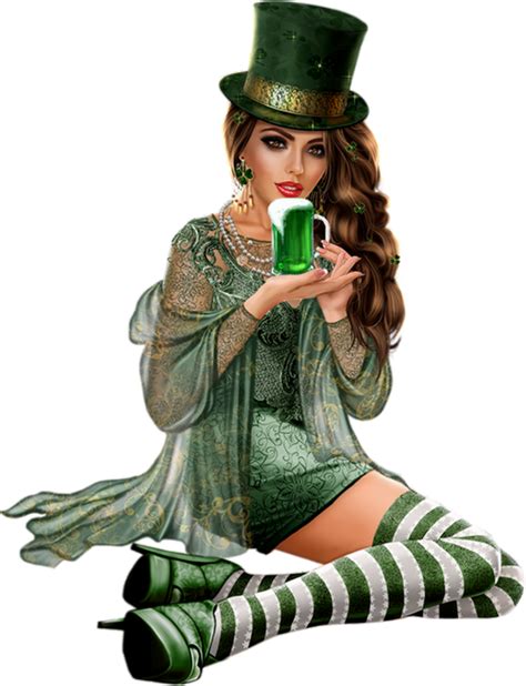 ♣ Tube Png Femme St Patrick Bière ♣ Stpatricks Day ♣