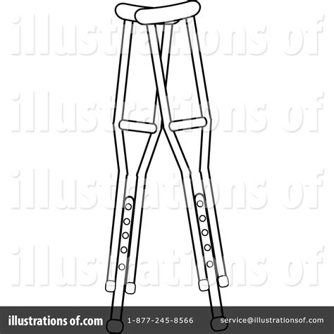 Crutches Clipart 1079157 Illustration By Pams Clipart