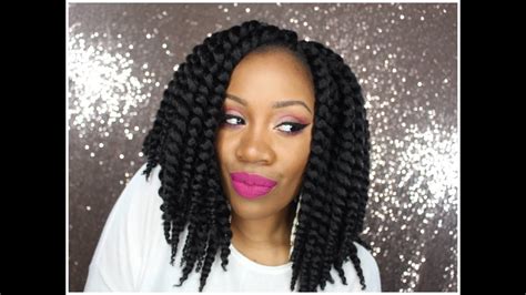 Authentic 12 Jumbo Crochet Senegalese Twist Initial Review Youtube