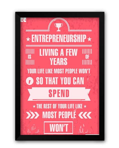 Entrepreneurship Quote Framed Poster Entrepreneurship Quotes Poster