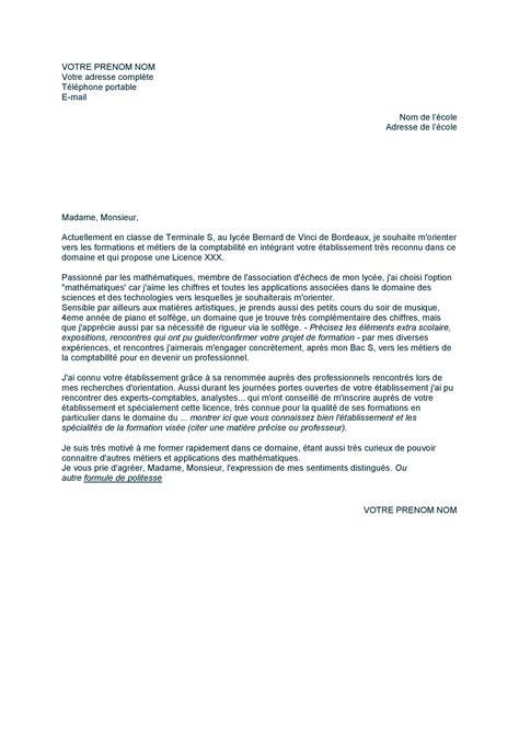 Que Mettre Dans Une Lettre De Motivation Pour Une École Partagez Lettre