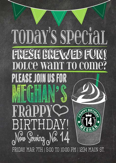 Free Starbucks Birthday Invitation Birthdayqw