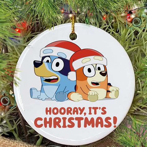 Bluey And Bingo Inspired Christmas Ornament Bluey Ornament Etsy