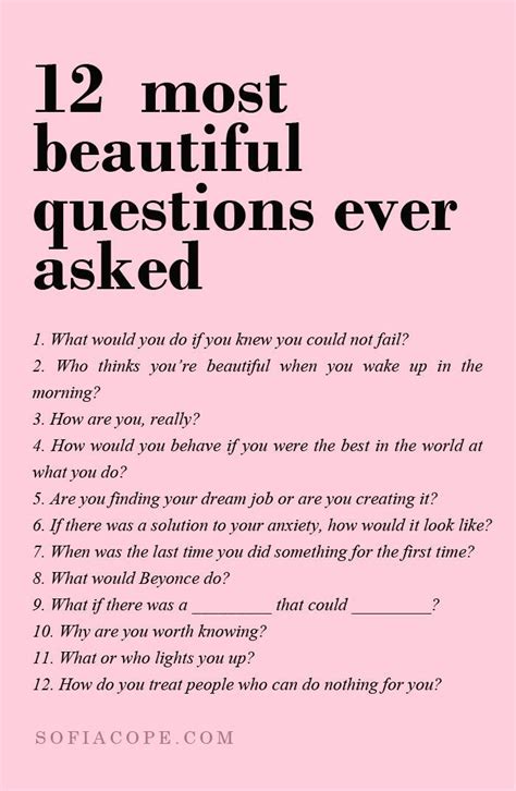 12 Most Beautiful Questions Ever Asked Inspirational Quotes Words