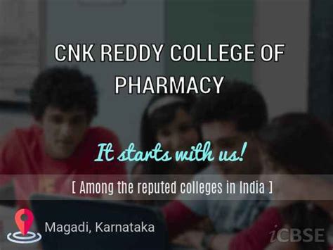 Cnk Reddy College Of Pharmacy Magadi Fees Address Reviews And