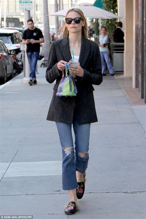 Jaime King Cuts A Chic Figure In Fur Lined Loafers Daily Mail Online
