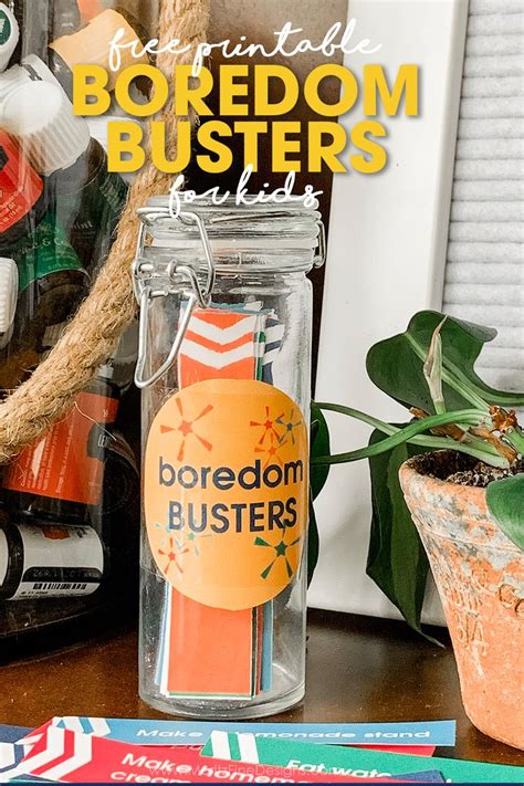 Boredom Busters For Kids Fun Activity Jar Of Ideas Boredom Busters