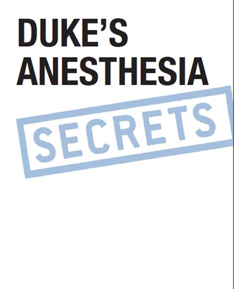 Anesthesia Secrets 5th Edition Library Lyceum Northwestern University