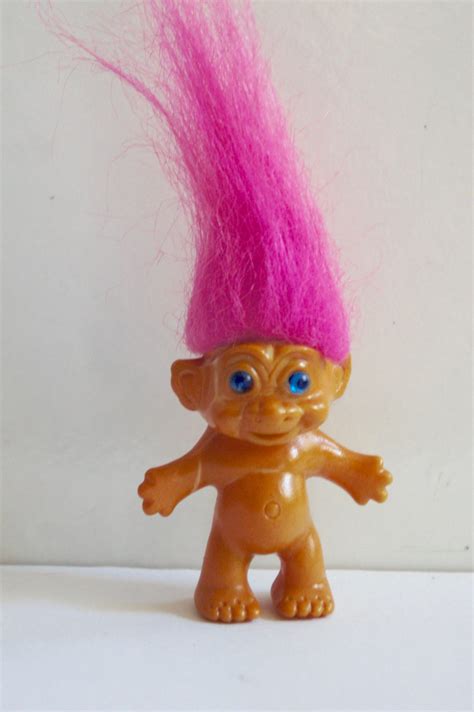 Vintage Pms 1980s 1990s Pink Hair Troll Doll Figure Etsy