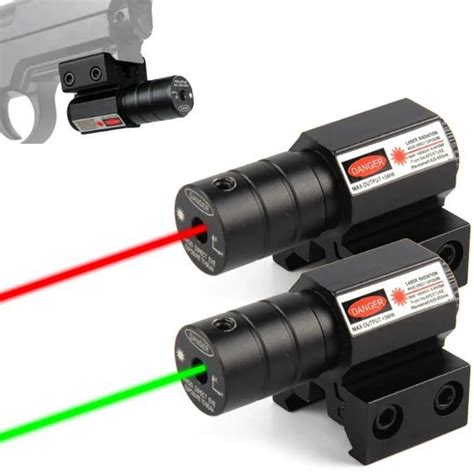 Compact Picatinny Rail Red Laser Sight Fit For Crossbow Rifle Gun